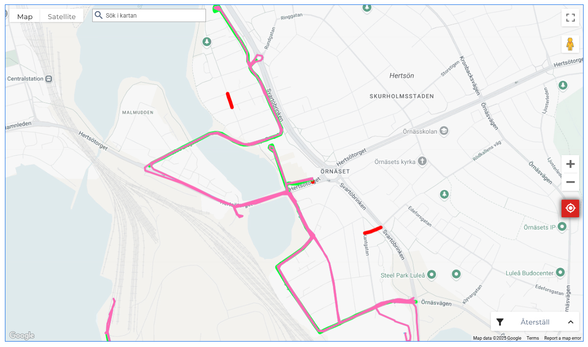 Ruttplanering, linjelager