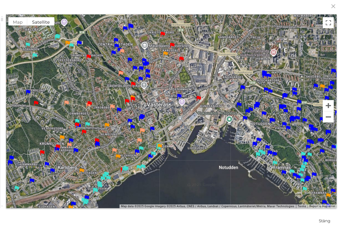 Flaggor, punktåtgärder